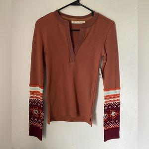 We The Free C autumn combo Brown Long Sleeve XS NWT